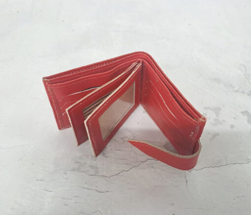 BILLETERA CUERO ROJO CON RABILLO - Imagen 2