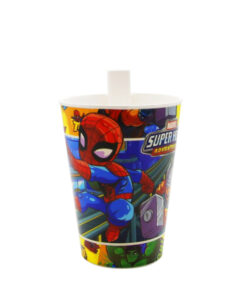VASO PLÁSTICO CON BOMBILLA  - AVENGERS