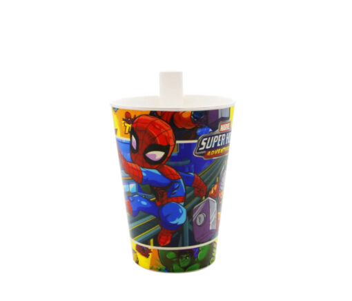 VASO PLÁSTICO CON BOMBILLA  - AVENGERS