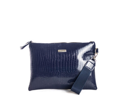 SOBRE XL  CROCO AZUL  - MANRAY
