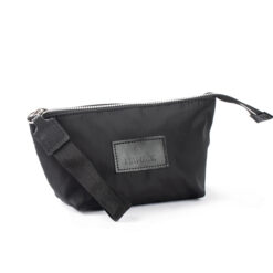 PORTACOSMÉTICO SATINADO NEGRO  - MANRAY