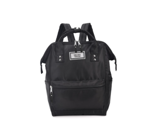 CARTERA MOCHILA NEGRA BOCA DE PEZ SKORA
