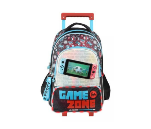MOCHILA 18" C/CARRO GAME ZONE / FOOTY