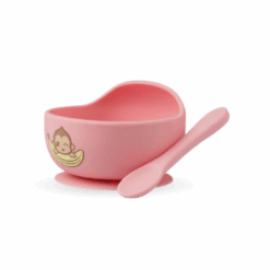 BOWL + CUCHARA  ROSA - MONO LULO