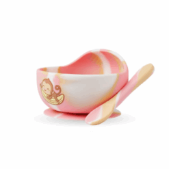 BOWL + CUCHARA ROSA BATIK -  MONO LULO