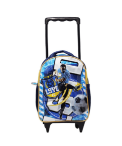 MOCHILA 12" C/CARRO AZ. MARINO FUTBOL LSYD