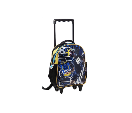 MOCHILA 12" C/CARRO NEGRO FUTBOL LSYD
