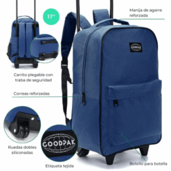 Alternative view of MOCHILA 17" C/CARRO AZUL M. / GOODPACK