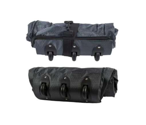 BOLSO PLEGABLE C/RUEDAS NEGRO LISO - Imagen 2