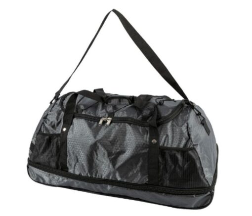 BOLSO PLEGABLE C/RUEDAS NEGRO LISO