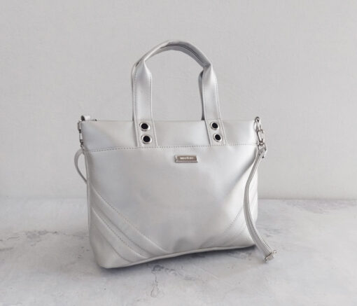 BANDOLERA MINI TOTE PLATA -  MANRAY