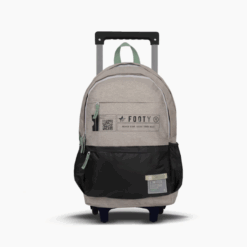 MOCHILA C/CARRO 18" NEVER STOP GRIS C/NEGRO FOOTY