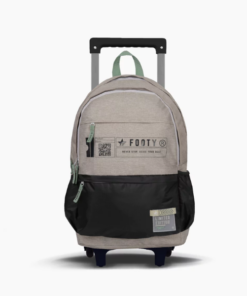 MOCHILA C/CARRO 18" NEVER STOP GRIS C/NEGRO FOOTY