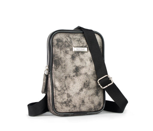 BANDOLERA MINI BAGS NEGRO METALIZADO  - MANRAY