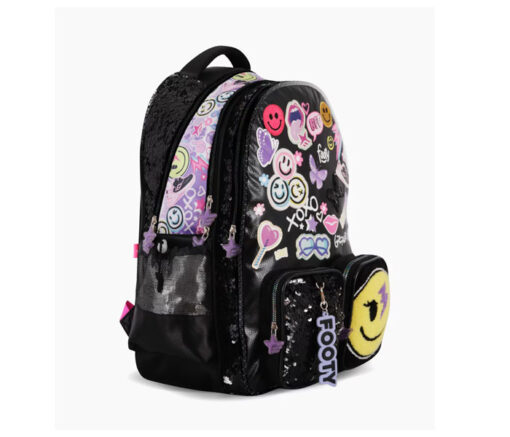 MOCHILA NEGRA 18" SMILE-  FOOTY - Imagen 2