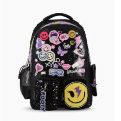 MOCHILA NEGRA 18" SMILE-  FOOTY