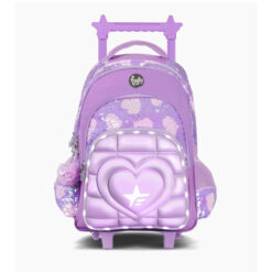 MOCHILA LILA  C/CARRO 18"  -  FOOTY