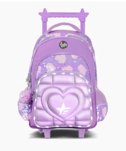 MOCHILA LILA  C/CARRO 18"  -  FOOTY