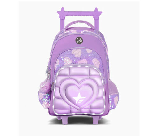MOCHILA LILA  C/CARRO 18"  -  FOOTY