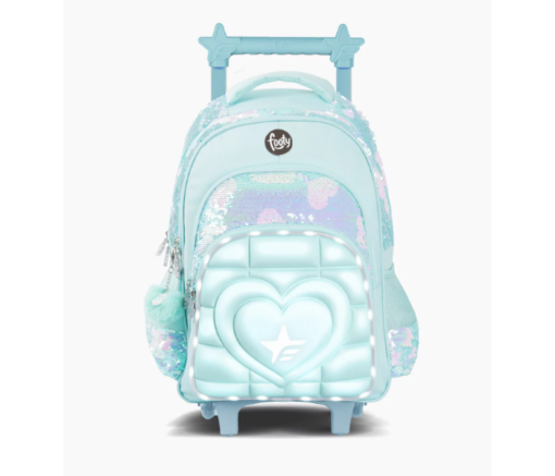 MOCHILA AQUA  C/CARRO 18"  -  FOOTY
