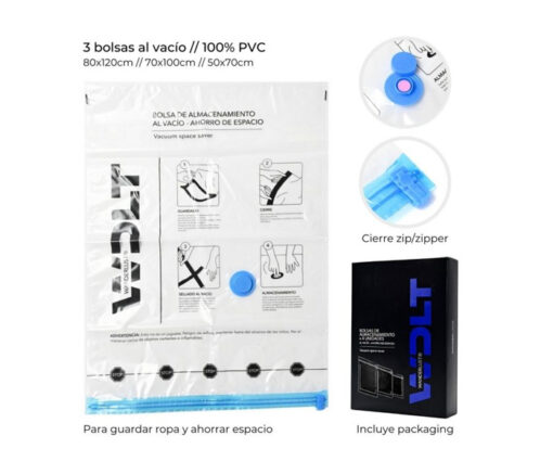 BOLSAS AL VACIO PARA ALMACENAMIENTO X3