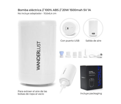 BOMBA ELECTRICA PARA BOLSAS AL VACIO - Imagen 2