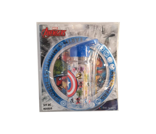 BLISTER PLATO + BOTELLA - AVENGERS