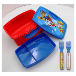 LUNCH BOX + CUBIERTOS - PAW PATROL