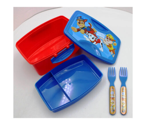 LUNCH BOX + CUBIERTOS - PAW PATROL