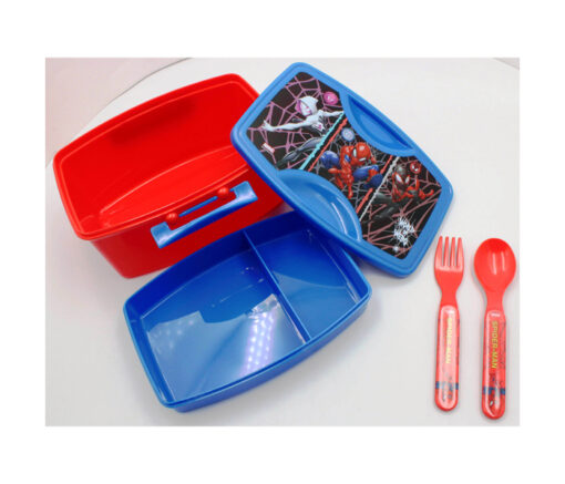 LUNCH BOX + CUBIERTOS - SPIDERMAN