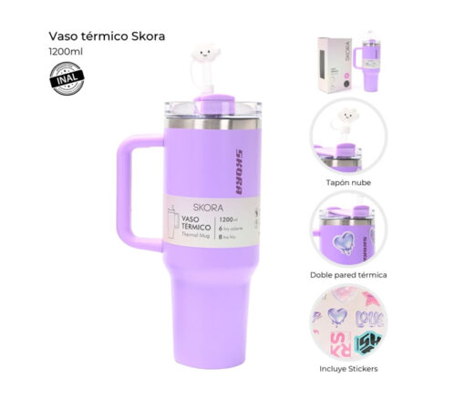 VASO TÉRMICO 1200 ML - SKORA - Imagen 3
