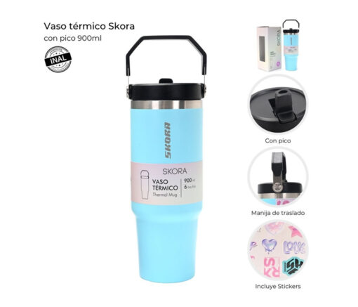 VASO TERMICO 900 ML- SKORA - Imagen 3