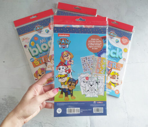 BLOCK PARA COLOREAR C/ STICKERS - PAW PATROL - Imagen 2