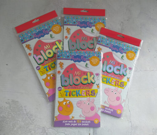 BLOCK PARA COLOREAR C/ STICKERS -  PEPPA PIG