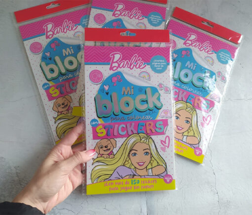 BLOCK PARA COLOREAR C/ STICKERS -  BARBIE - Imagen 2