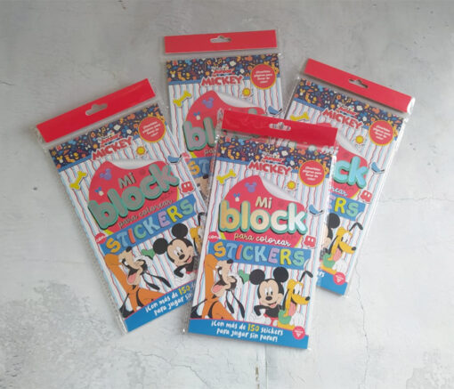 BLOCK PARA COLOREAR C/ STICKERS -  MICKEY
