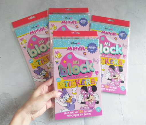 BLOCK PARA COLOREAR C/ STICKERS -  MINNIE