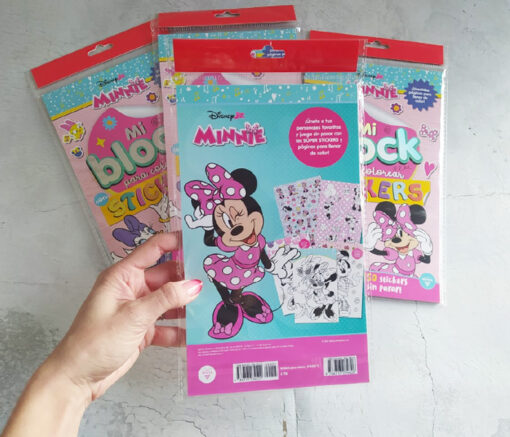 BLOCK PARA COLOREAR C/ STICKERS -  MINNIE - Imagen 2