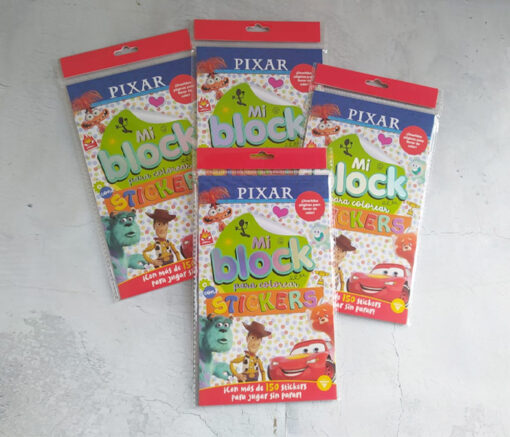 BLOCK PARA COLOREAR C/ STICKERS -  PIXAR