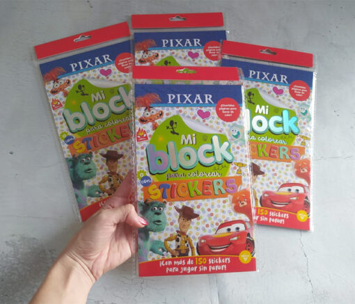 BLOCK PARA COLOREAR C/ STICKERS -  PIXAR - Imagen 3