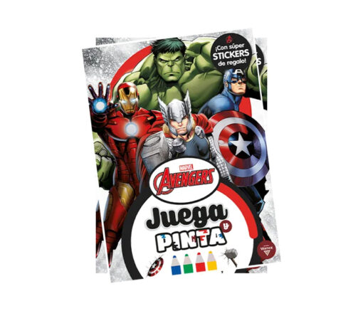 LIBRO JUEGA Y PINTA - AVENGERS