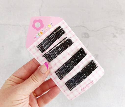 BLISTER INVISIBLES NEGROS CON GLITTER