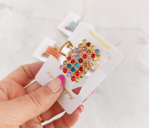 BROCHE METÁLICO CON STRASS - Imagen 2