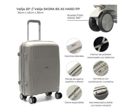 VALIJA CARRY ON 20" - SKORA - Imagen 2