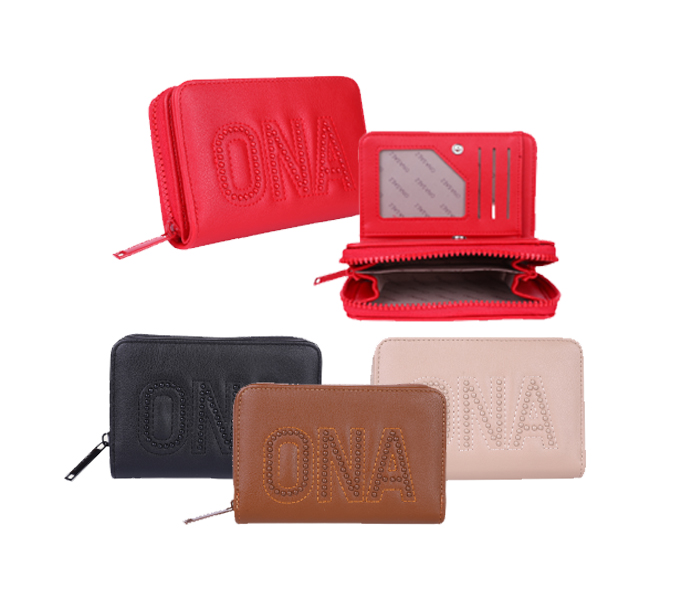 BILLETERA CON BROCHE Y CIERRE - ONA SAEZ