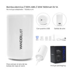 BOMBA ELÉCTRICA PARA BOLSAS AL VACÍO - WANDERLUST