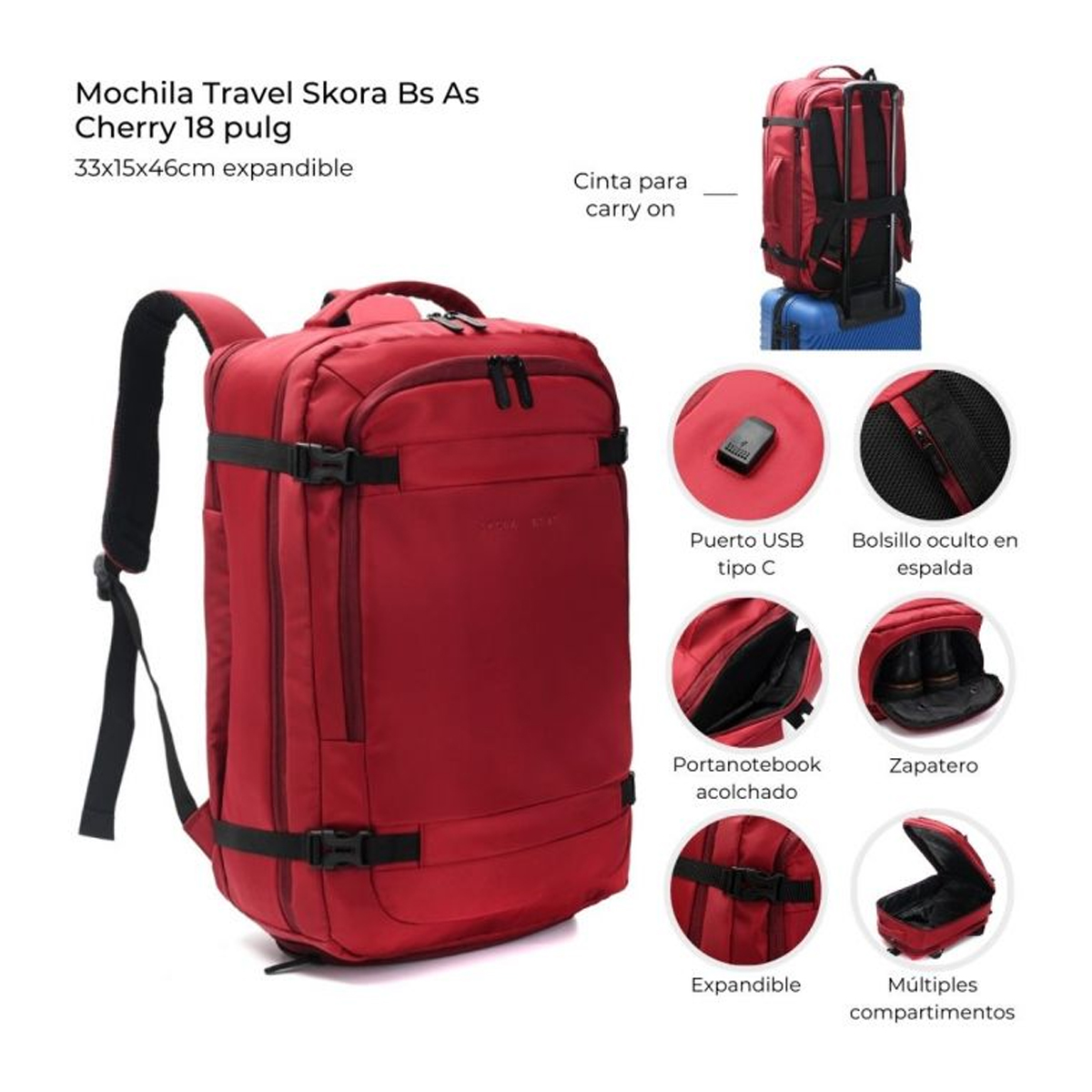 MOCHILA TRAVEL - SKORA - Imagen 6